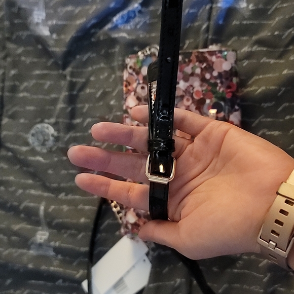 Betsey Johnson crossbody bag Rainbow Xodanie Bow New festive print gold tone - Picture 6 of 7